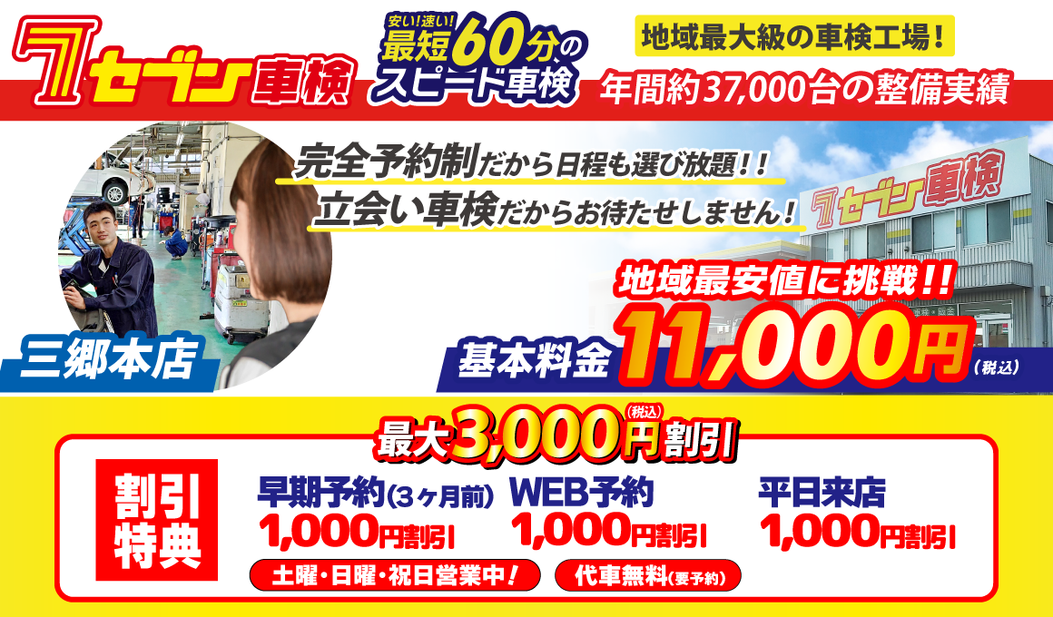 最短60分のスピード車検